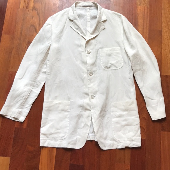Ermenegildo Zegna Other - Ermenegildo Zegna Men’s Off-White Linen Jacket